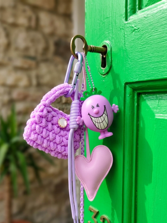 gri-gri de couleur violet de la tribu monsieur&madame avec accessoires pop