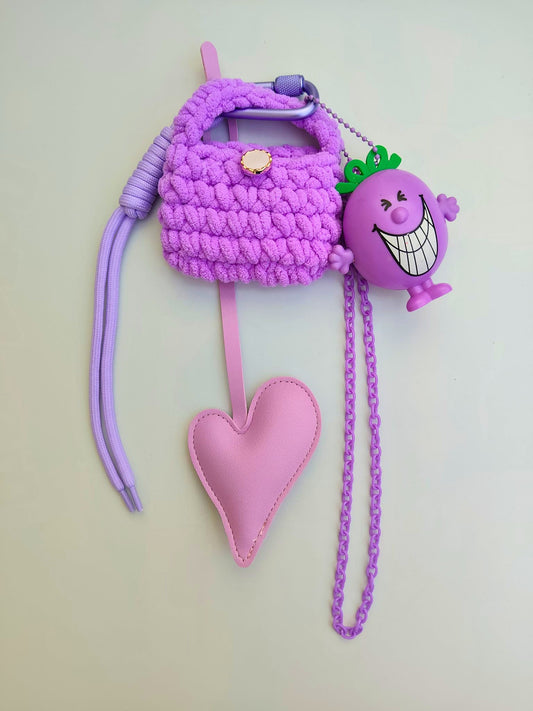 gri-gri de couleur violet de la tribu monsieur&madame avec accessoires pop